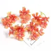 Flor de Seda de Orquídea Simulada de Seis Pétalos Material para Tocado Guirnalda DIY Hecho a Mano Set de Boda Belleza del Valle Sesión Fotográfica Leidezhu