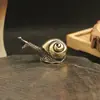 Venda Quente Transfronteiriça Latão Retrô Pequeno Inseto Sólido Caracol Enfeites Decoração de Mesa Artesanato Porta Incenso