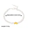 Pulsera de Triángulo Plateado Roto, Grano de Oro, Queso, Chapada en Oro, con Cuentas, Nueva Estilo, Pulsera de Accesorios Transfronterizos de Venta Caliente para Mujer, Antiestática