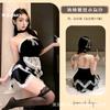 Top de tubo de encaje empalmado con cuello halter de gravedad de medio azúcar Falda de terciopelo para pastel Atuendo Navideño Puro Deseo 9007