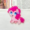 Nuevo parche acrílico grande de dibujos animados de Pony Polly, joyería DIY, broche de horquilla, insignia, accesorios para funda de teléfono