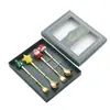 Juego de Regalo de Cubiertos Cuchara y Tenedor Navideños Transfronterizos Cuchara de Café Tenedor de Postre en Stock Venta Directa de Fábrica Cuchara Navideña