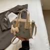 Bolso de textura popular de este año para mujer, nuevo bolso de mensajero de nicho de verano 2024, diseño de moda, bolso de cubo portátil