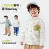 [100% Algodão] Roupas Infantis Dudu Camisetas Infantis 2026 Outono Novo Estilo Roupas de Outono para Meninos Jaquetas para Meninas Tendência