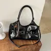 Bolsa minimalista de nicho com decoração de cinto, novo modelo 2026 bolsa de ombro, bolsa de mão fashion, bolsa transversal, bolsa feminina de grande capacidade