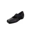 Zapatos Mary Jane de Cuero Genuino para Mujer con Tacón Oculto Otoño/Invierno Nuevos Puntera Cuadrada Correa Única Corte Bajo Zapatos Individuales Talla de Mujer 40