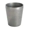 Taza de Cerveza Retro de Acero Inoxidable, Taza con Patrón de Diamante Estilo Coreano, Taza de Té Vintage, Taza para Bebidas, Taza Industrial, Taza Nostálgica para Bebidas Frías