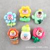 Accesorios de Resina de Girasol Pegamento Cremoso Cactus Brillante Teléfono Maceta de Plantas Girasol Materiales DIY Accesorios para el Cabello de Niños