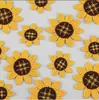 Bordado de Girassol Fio de Girassol Tecido Patch de Flor Patch de Tecido Roupas Headwear Acessórios DIY Feitos à Mão