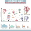 ATW6097 Varios globos aerostáticos y aviones pegatinas de pared creativas para sala de estar, dormitorio y decoración de fondo del hogar