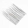 Pinzas asequibles de acero inoxidable ST borde redondo 1.5mm punta codo adhesivo injerto de pestañas postizas máquina de depilación pick pelo