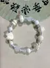 Fornecimento de fábrica estilo nacional arte cerâmica artesanal círculo único estilo nacional retrô irregular pulseira joia para rede social