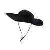 Sombrero Cowboy Occidental Sombrero de Pescador con Cordón para Mujer Sombrero de Sol de Ala Ancha para Vacaciones de Verano para Hombre Sombrero para Pesca al Aire Libre Senderismo