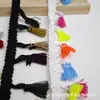En Stock Cepillos de Escoba Coloridos de Poliéster Multicolor, Borlas Clásicas de Cinta, Ribete de Encaje, Accesorios para Ropa, Adornos Decorativos