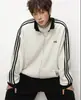 Chamarra estilo americano de calle con bloques de color de tres rayas y cuello alto, unisex, colección de otoño, chamarra abierta informal deportiva de moda, corte holgado, adecuada para parejas