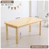 Mesa y sillas de madera maciza para jardín de infantes clase de cuidado infantil clase pequeña mesa baja silla con reposabrazos mesa y sillas de roble para bebé muebles de madera