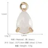 Chapado en Cobre Oro Real Piedra de Color Agrietada Corazón Gota de Agua Colgante Color Macarrón DIY Pulsera Collar Adorno Colgante Accesorios