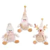 Figuras de Santa Claus y Muñeco de Nieve Transfronterizas, Adornos para Árbol de Navidad, Muñecos de Renos Navideños, Decoraciones para Escaparates
