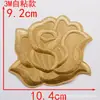 Tamanho pequeno, médio e grande autoadesivo bordado de flor de rosa adesivo de tecido patch branco patch decorativo para roupas flor de tecido acessórios de vestuário