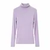 Top Térmico Lanjing de Tencel con Cuello Semi-Alto para Mujer, Fluido y Elástico, Múltiples Colores, Adelgazante, Cómodo, Top para Abrigo o Ropa Interior de Otoño/Invierno para Mujer