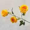 Rosa de Simulación de Rama Única 3 Rosas Flores de Seda Regalo de San Valentín Flores de Boda Decoración del Hogar Material de Rosa