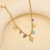 Lele Jewelry Primavera/Verão Novo Colorido Flor Borboleta Acessórios Multi-Elemento Coração Sentimento de Menina Colar Corrente da Clavícula