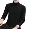 Roupa íntima térmica masculina, camiseta versátil de manga comprida com corte justo, fleece dupla face outono/inverno, reguladora de temperatura, gola alta discreta, camada base, pode ser usada como peça externa