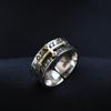 Anillo de plata tailandesa con cruz abierta, estilo vintage, con personalidad, estilo hip hop europeo y americano, ajustable, para hombre, joyería de plata.