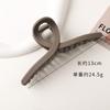 Pinza Grande para Cabello de Tiburón Color Café, Pinza Mate de Color Sólido para Parte Posterior de la Cabeza, Garra para Cabello Estilo Francés, Diseño Geométrico al Mayoreo