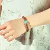 Pulsera Pura Medicina China Tienda de Pera de Ganso con Fragancia Media 0.8 Círculo Único Nube de Luz Iridiscente + Cuentas de Incienso de Hortensia Chapadas en Oro Cobre