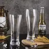 Taza de Cerveza Comercial de Gran Capacidad Cintura Delgada Vidrio de Cristal Taza de Cerveza Artesanal de Trigo Taza de Cerveza de Barril Espesa para el Hogar