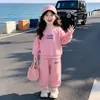 Conjunto de Otoño para Bebé Niña 2026 Nueva Moda Estilo Coreano Sudadera Casual y Pantalones Deportivos Elegante Conjunto de Dos Piezas Moderno