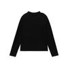 Camiseta Gola Alta Redonda Pudding Haru Girls 2025 Outono e Inverno Nova Cor Lisa Versátil Infantil Gola Alta Meia Manga Camiseta Básica