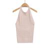 Fs614-25 Nuevo Estilo de Verano Estilo Europeo y Americano Estilo Blogger de Instagram Sexy Espalda Descubierta Torcido Delgado Cuello Halter Chaleco de Punto