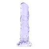 Dildo de Ventosa Crisantemo de Cristal, Dispositivo de Masturbación Anal, Vara Suave Insertable Juguete Sexual, Pene Artificial, Productos para Adultos