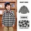 Camisa de Cuadros para Niños Estilo Europeo Primavera y Otoño Ropa 2026 Nueva Ropa para Niños Bebé Niño Pequeño Ropa de Otoño Top Tendencia