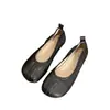 Mocasines retro de cuero suave con suela blanda para mujer, nuevos zapatos planos Mary Jane tipo abuela de otoño 2026, zapatos pequeños de cuero para mujeres embarazadas