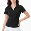 Ropa de yoga transfronteriza de moda, camiseta casual de manga corta, versátil y fácil de combinar, estilo simple y deportivo, top de fitness cómodo y ligero