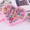 Anel Infantil Princesa Menina Fofa Diamante Sintético Elsa Desenho Animado Pedra Preciosa Menina Bebê Presente de Jardim de Infância