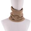 Cuello de punto de invierno, cuello cálido para exteriores, color sólido, para hombre y mujer, doble jersey, bufanda de terciopelo, exclusivo transfronterizo