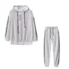 Ropa de Mujer Transfronteriza Primavera y Otoño Exportación Europea y Americana Casual Traje de Dos Piezas Ropa Deportiva Sudadera y Pantalón de Chándal Traje Logo Estilo Europeo y Americano