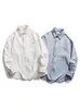 Camisas de Otoño e Invierno Disfrazadas Nanxia con Diseño de Marca de Moda Camisas Blancas para Hombre, Chaquetas de Manga Larga, Estilo Sencillo