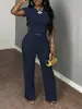 Conjunto de dos piezas para mujer Amazon 2026: Top plisado de manga corta y pants deportivos casuales, estilo Y2K, moderno y casual