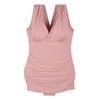4 cores] novo estilo coreano alça de ombro largo V-neck plissado conservador emagrecimento barriga cobrindo termas férias de férias uma peça maiô para mulheres