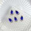 Nueva Aleación China Joyería para Uñas Arte de Uñas Diamante Azul Flash Amor Gotas de Agua Xi Fei Zhen Huan Mismo Palacio Armadura con Diamante