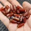 Cuentas Facetadas de Ágata Roja Pulida, Cuentas Sueltas de Jade, Cuentas de Arroz de Jade, Cuentas Ovaladas de Barril, Accesorios para Joyería, Cuentas Hechas a Mano