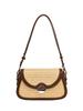 Bolso de Paja de Verano Exterior Individual Súper Popular para Mujer 2025 Nuevo Bolso Cruzado Versátil Bolso de Hombro Único Bolso de Axila Bolso Cuadrado Pequeño Exquisito