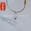 Pingente Armazenamento de Pelo de Cachorro Caixa Transparente Armazenamento de Pelo de Gato Ornamento Chaveiro Comemorativo de Armazenamento de Pelo de Gato Anel Dourado