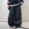 Ropa de Otoño para Niños Pantalones Estilo Urbano Niños Pantalones Casuales de Primavera y Otoño Geniales y Guapos Nuevo Estilo 2026 Pantalones a Cuadros de Otoño para Niños Grandes Modernos