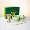Popular Set de Té Matcha de Hongo Japonés de Amazon Tazón de Matcha Cerámico con Pico Batidor de Té Caja Colorida de 100 Piezas Gama Alta